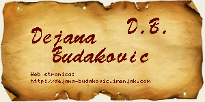 Dejana Budaković vizit kartica